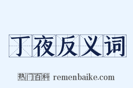 丁夜反义词是什么意思的图片